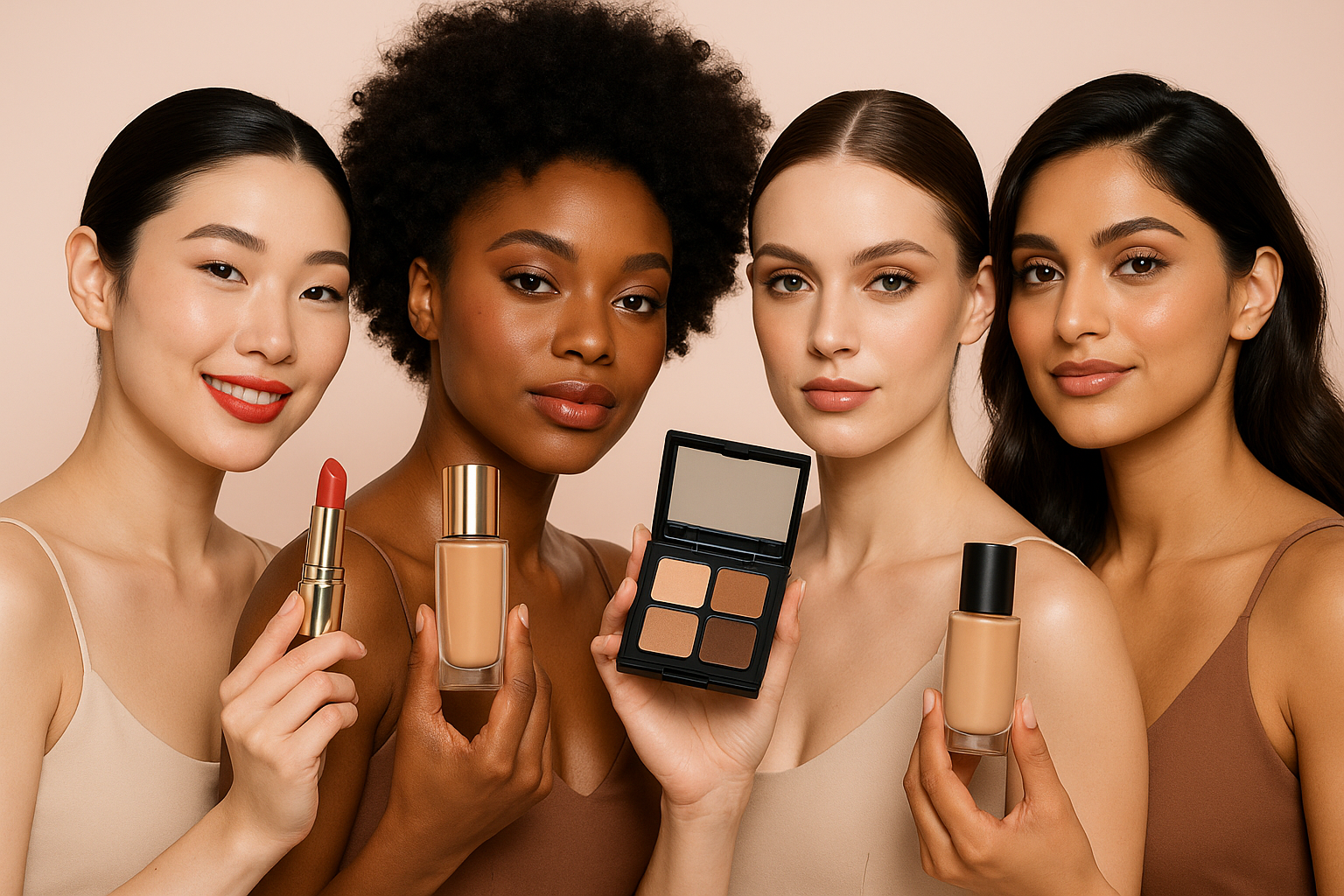 create some girls advertisinf cosmetics